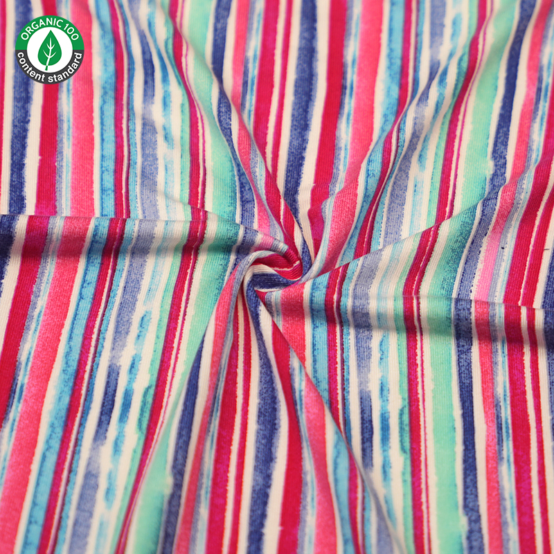 Tecido de camisa impressa de bambu/spandex orgânico