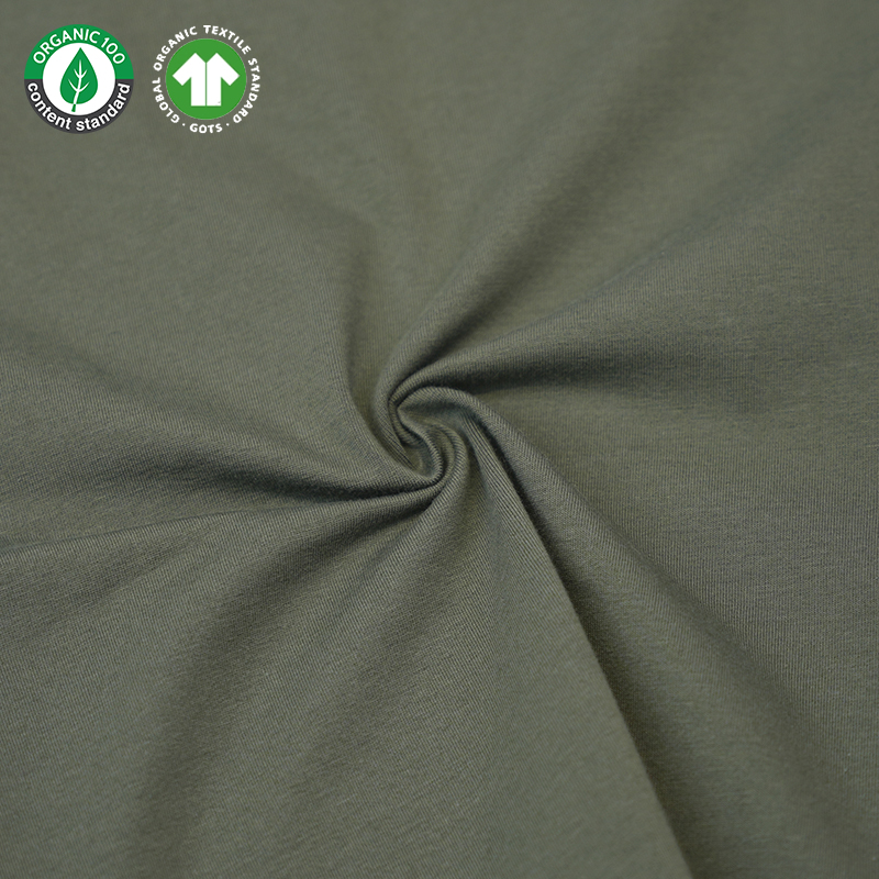 Tecido de camisa de spandex de algodão orgânico
